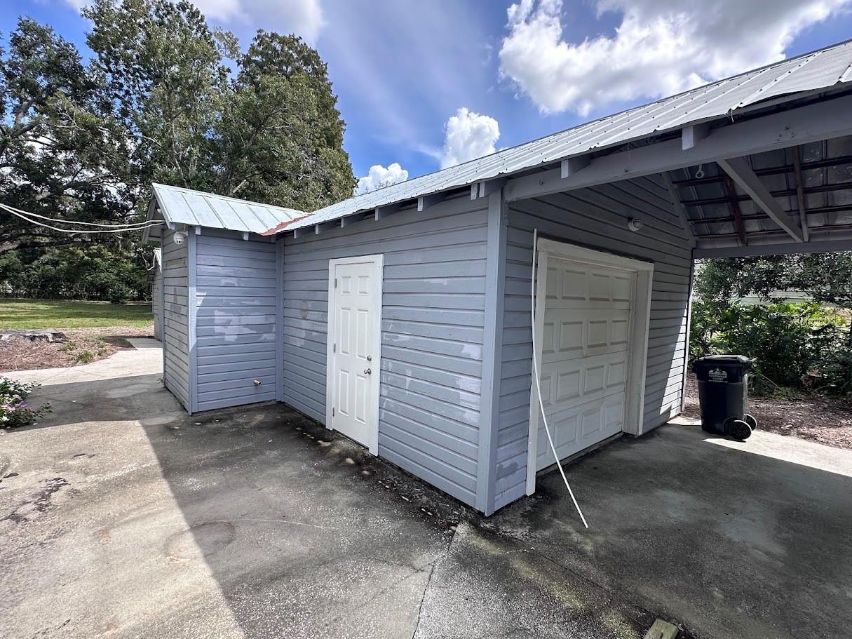Detached Garage and Carport