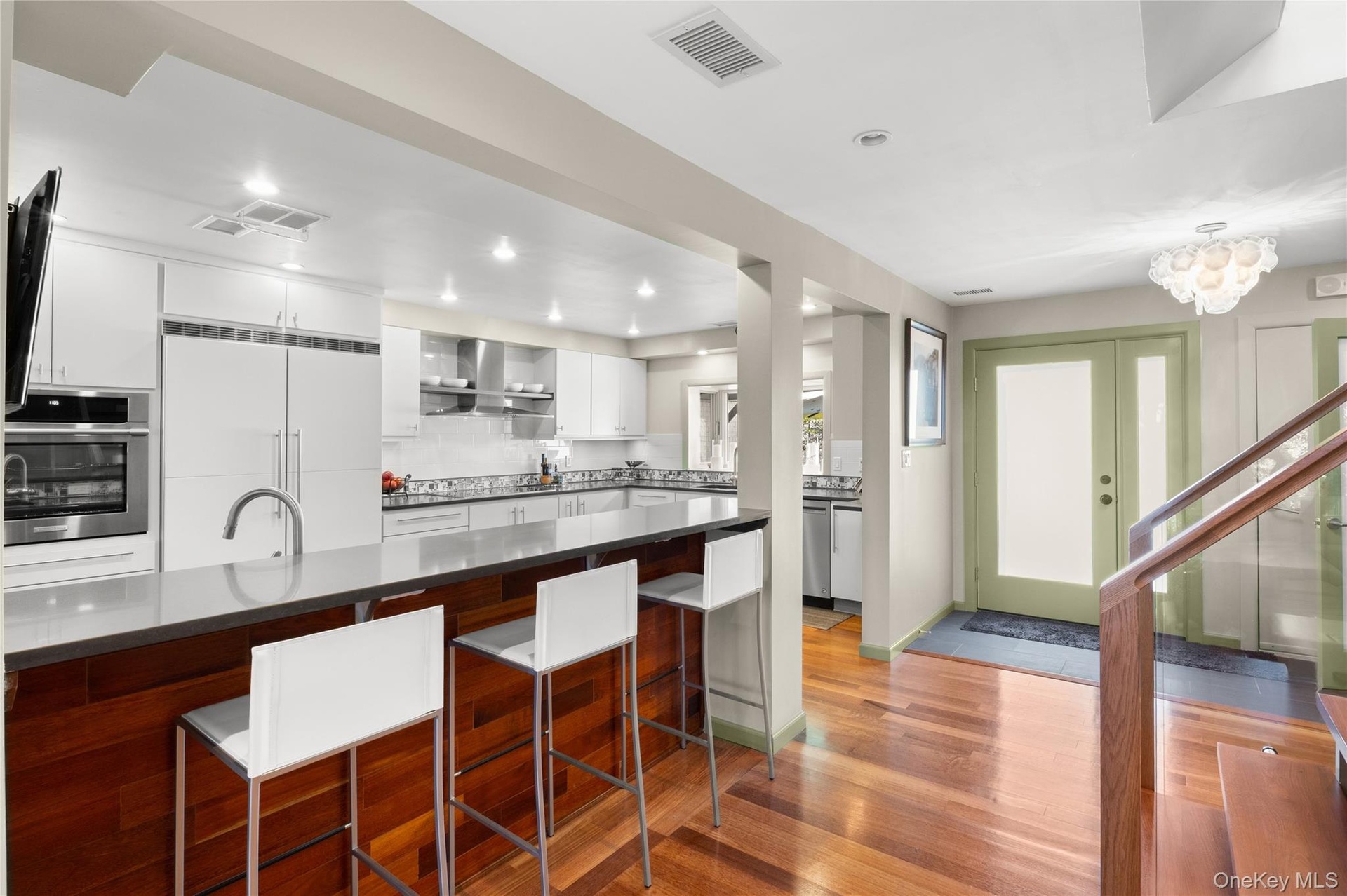 Breakfast area overlooks kitchen