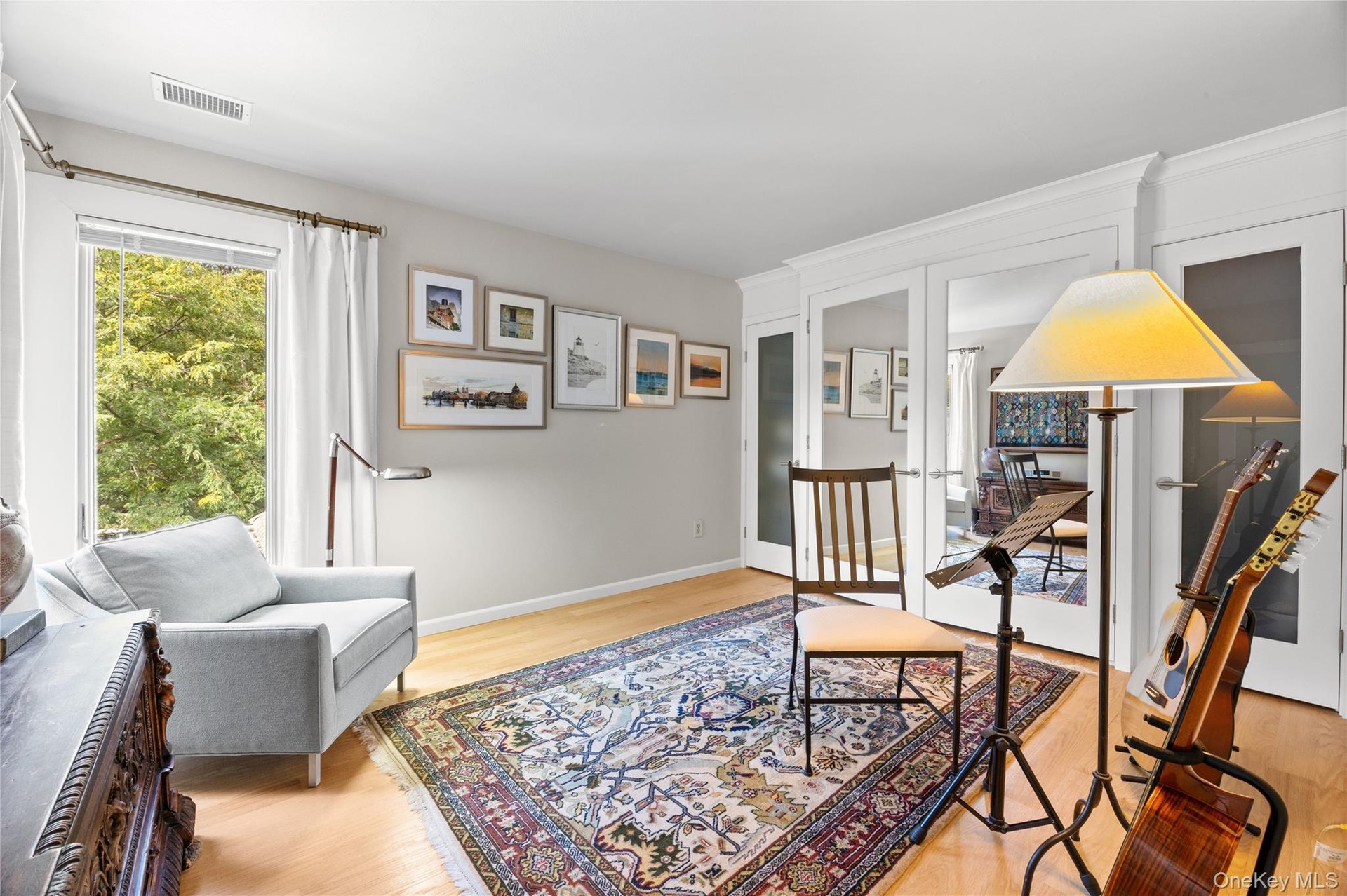 Bedroom that is currently used as a music room/study