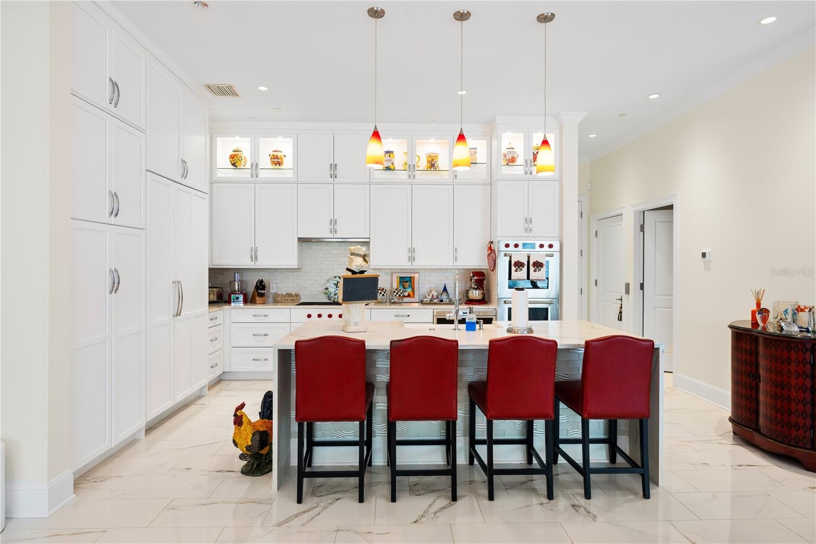 1 Palm Ter Kitchen with waterfall granite island