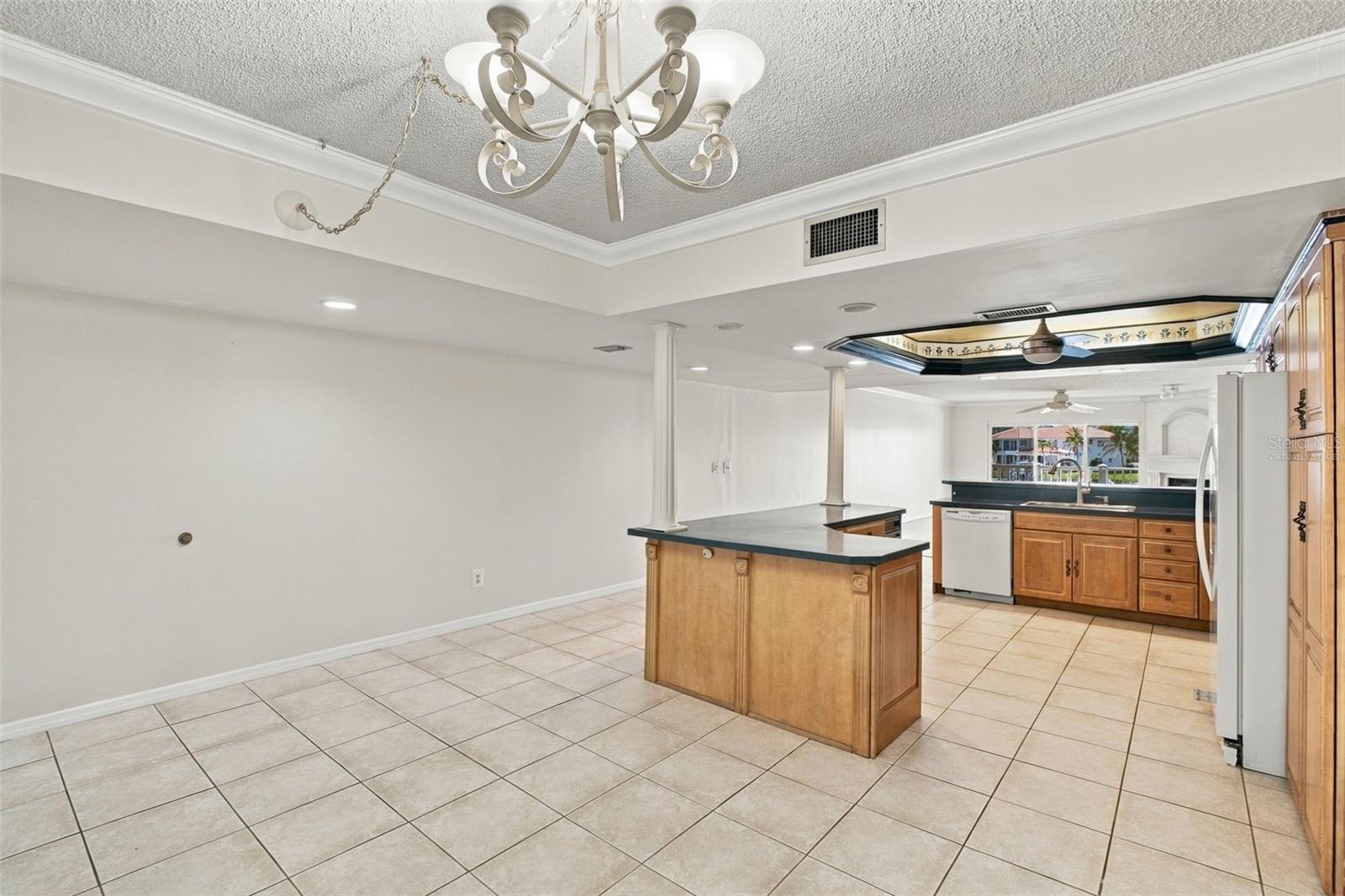 Virtually staged Balcony view from living room