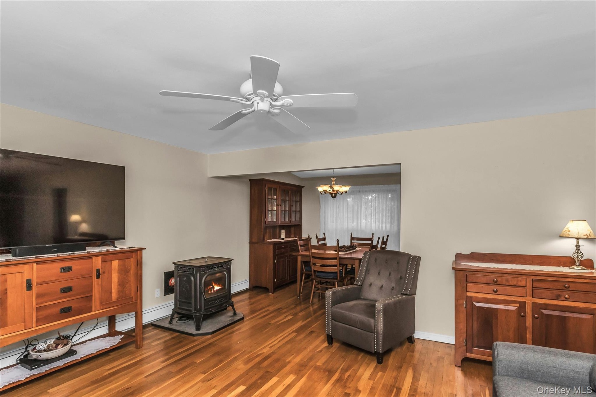 Living Room With Hard Wood Floors