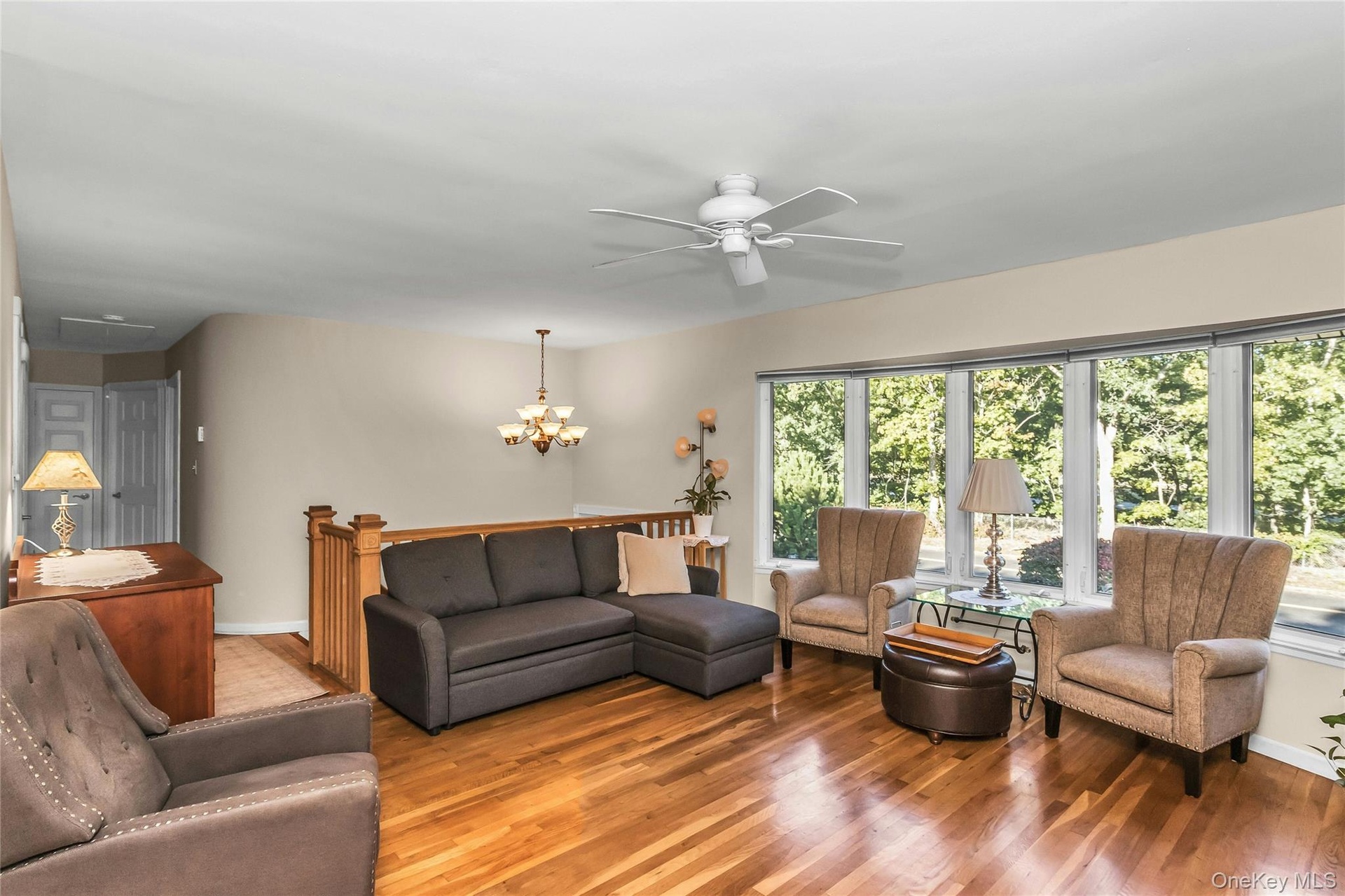 Living Room With Hard Wood Floors
