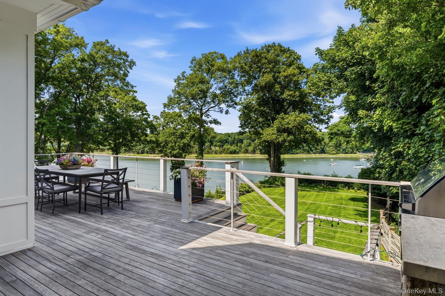 Expansive deck with waterviews