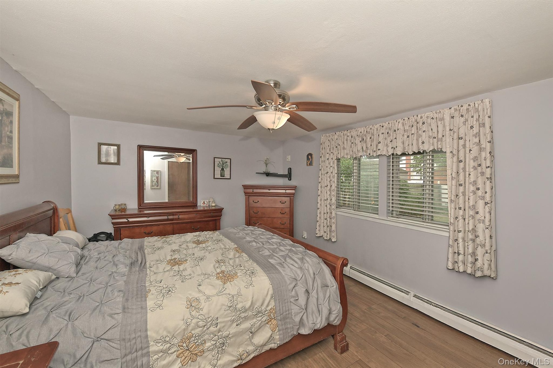 Lower Level Spacious Bedroom with Ceiling Fan