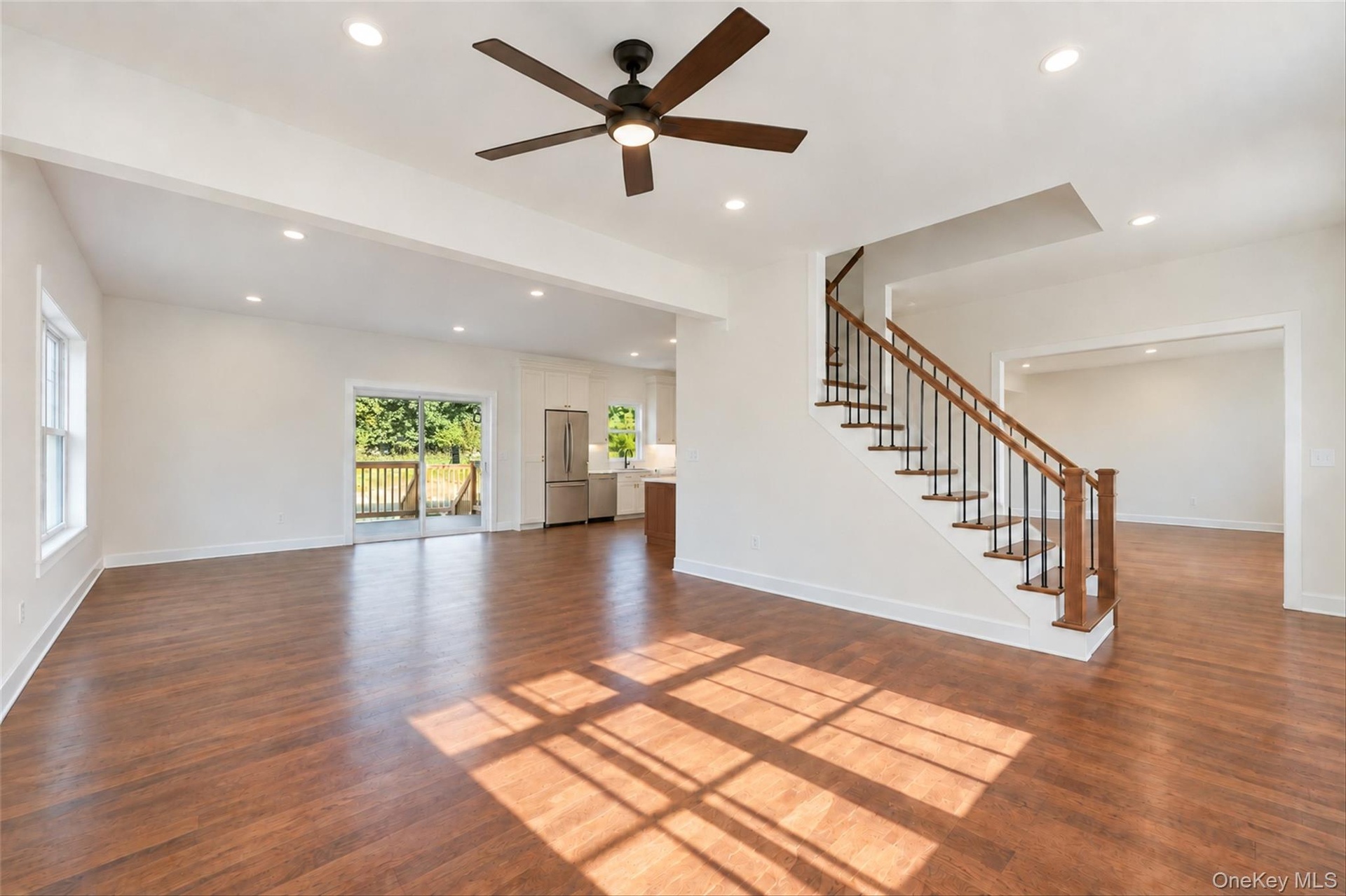 Virtually Staged - Entrance. First Floor will have hardwoods. Railings will have black spindles and oak railing.
