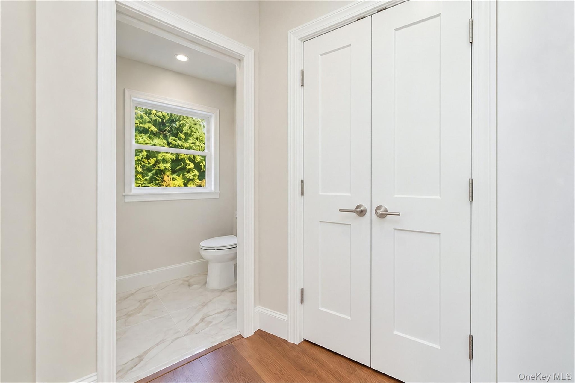 Virtually Staged - Half Bath. First Floor will have hardwoods. Half bath tiles are ordered in light color.