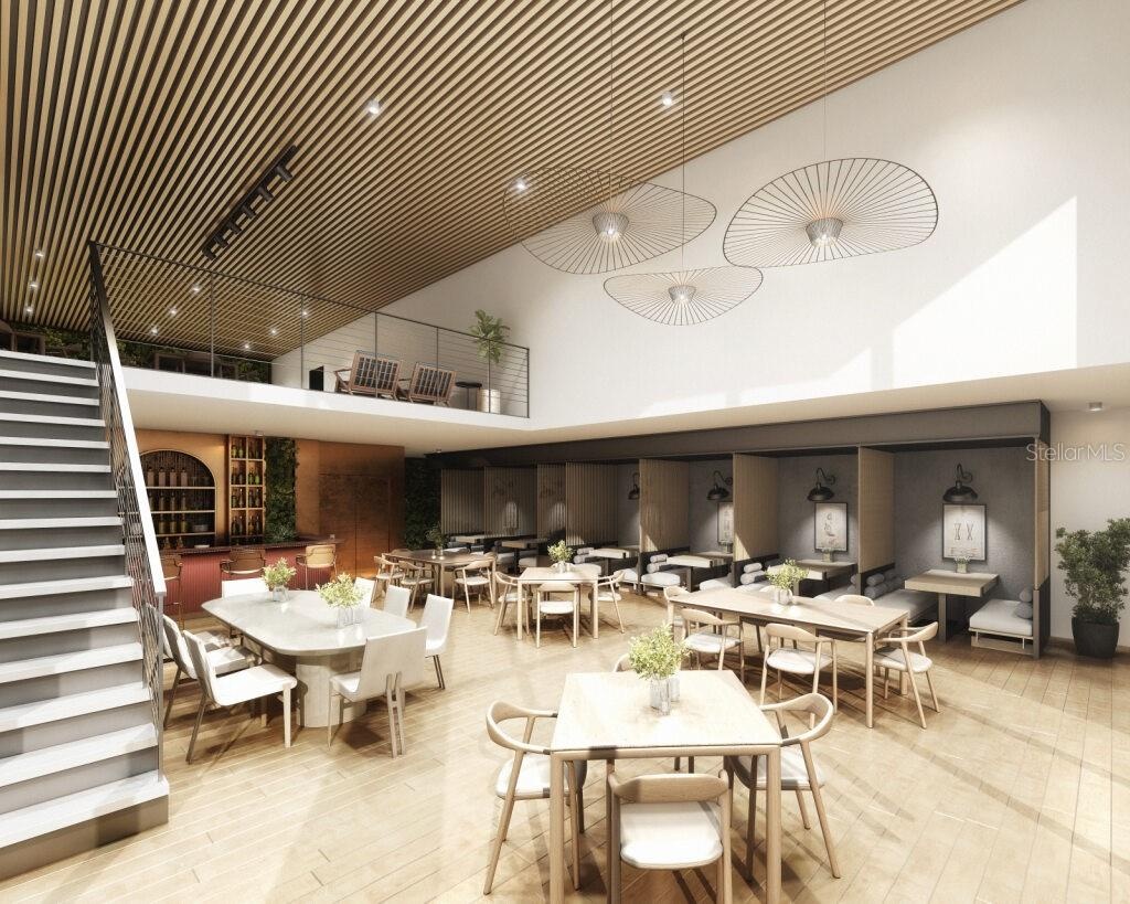 Private Racquet Club Rendering of Private Restaurant & Private Lounge!