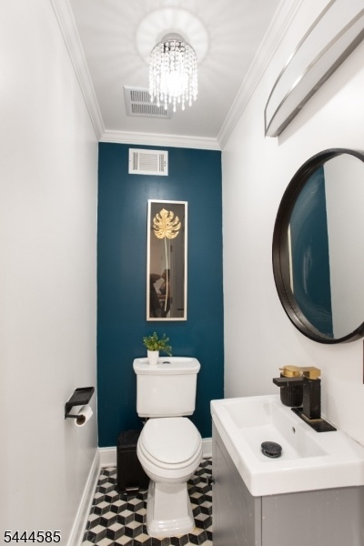 Powder room on 1st fl