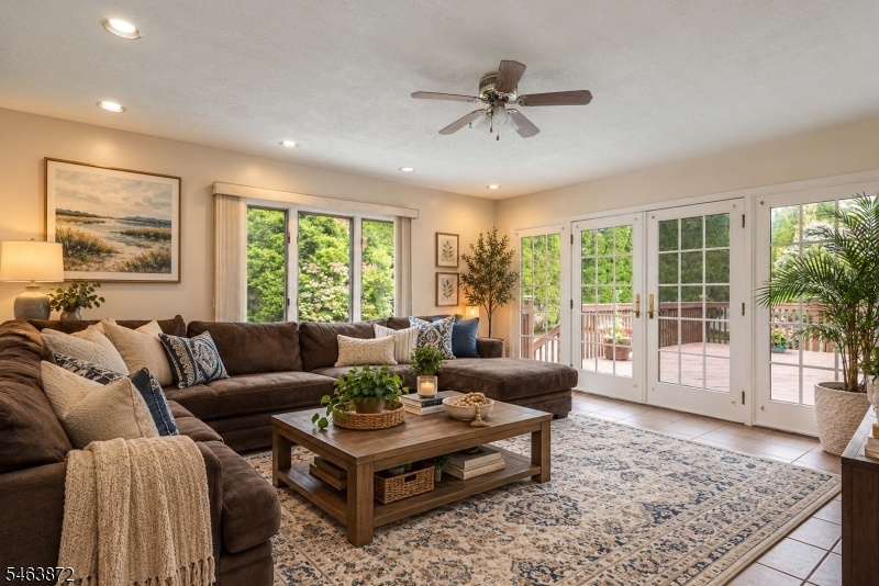 Family Room Virtually Staged