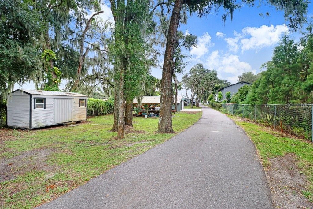 Shed at entrance