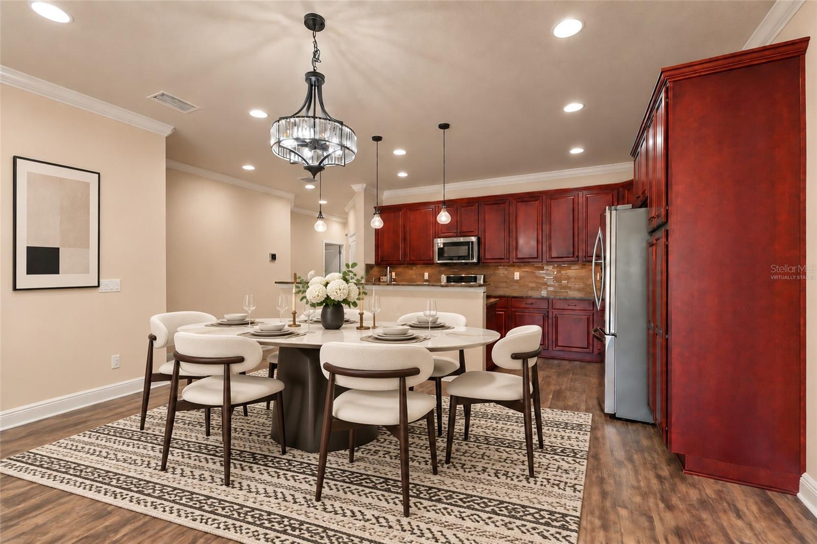 Virtually Staged Dining Area