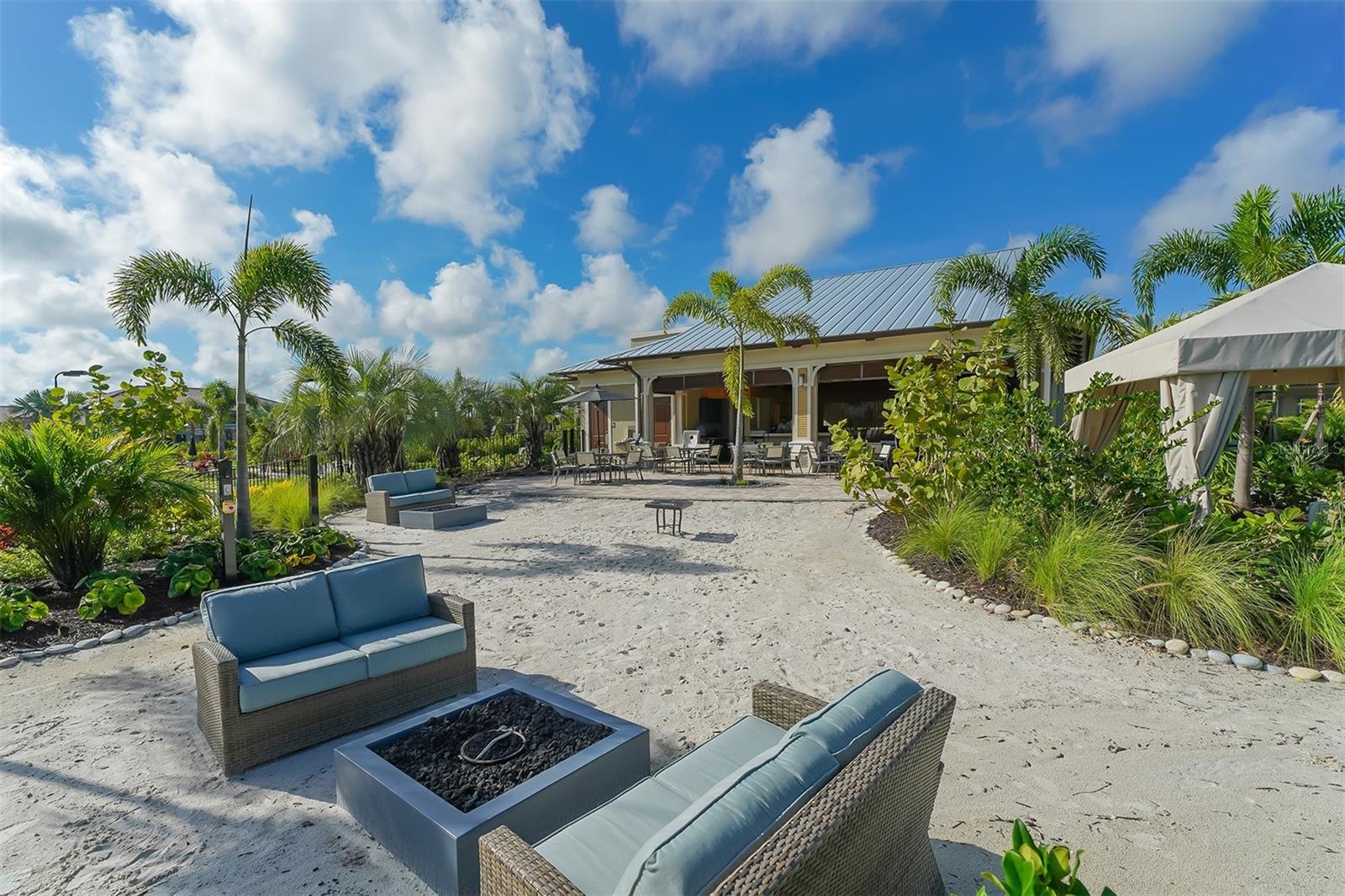 Fire Pit Beach Sand area