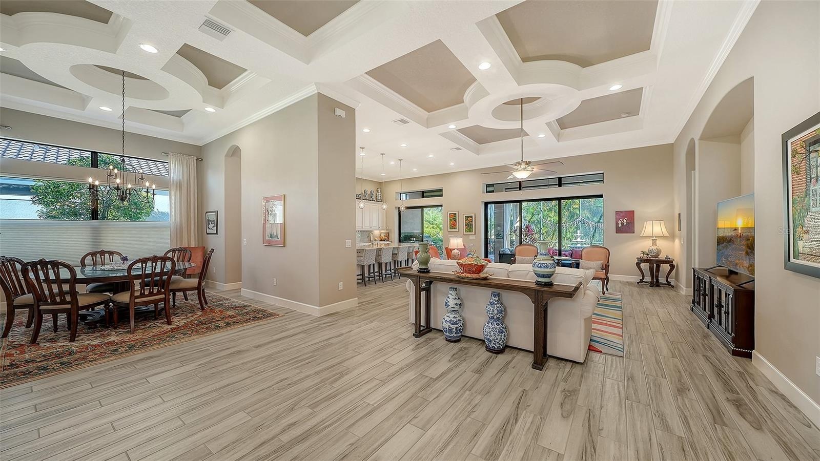 Coffered Ceiling Great Room