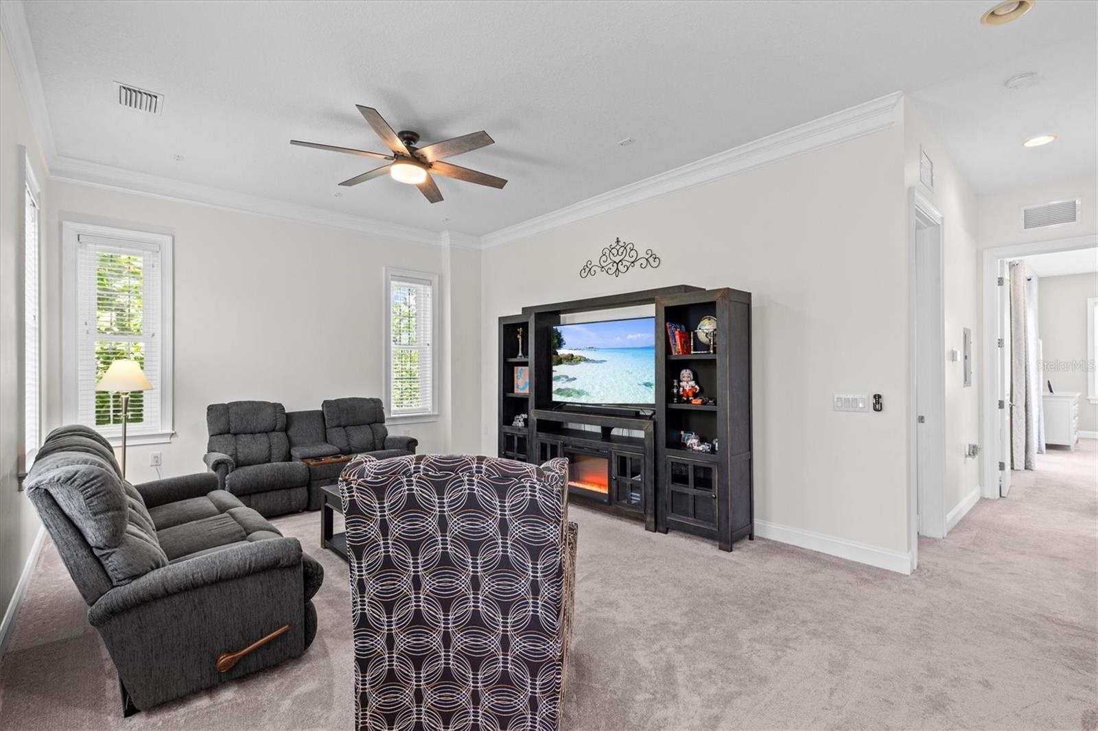 Bonus/family room at top of stairs.