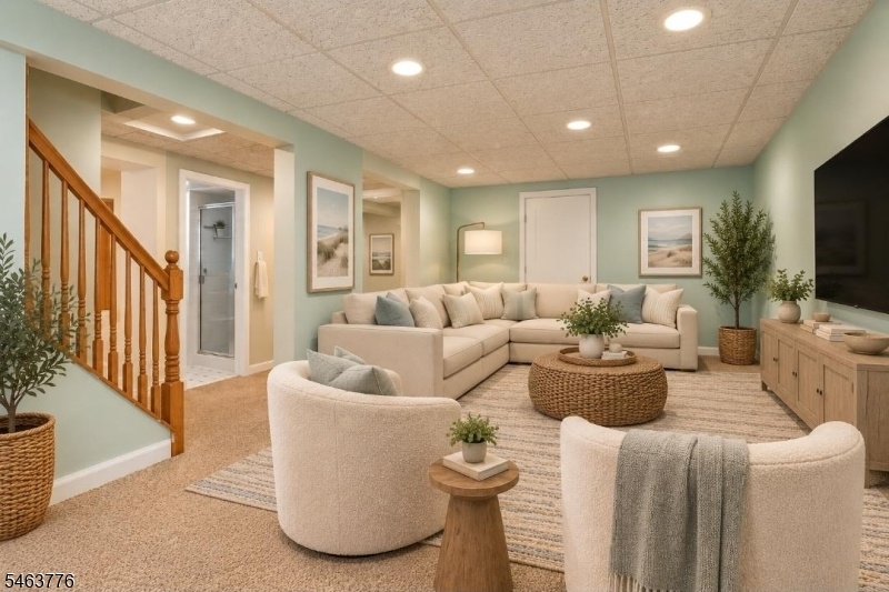 Basement Rec Rm- Staged