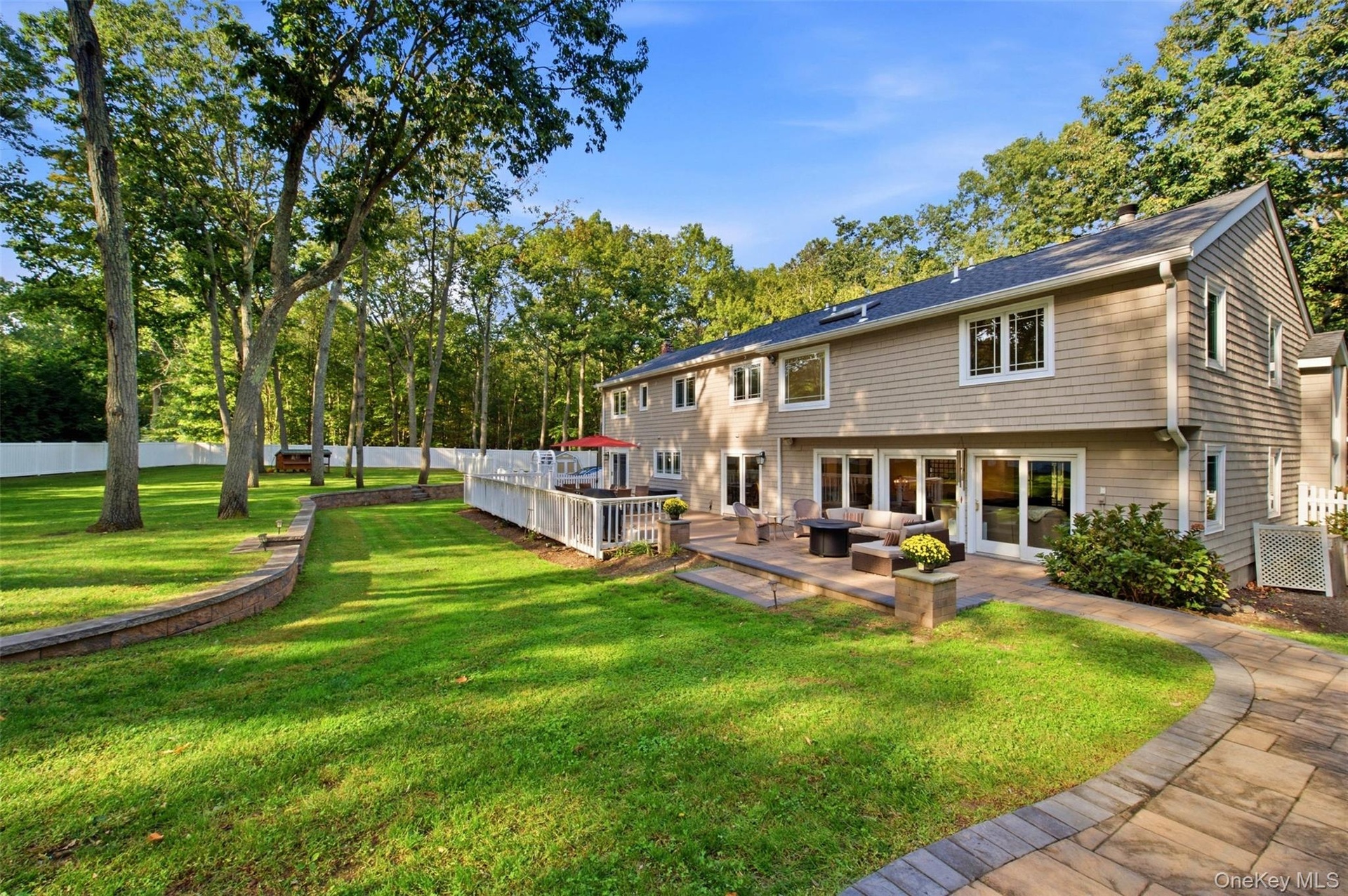 The rear yard was completely re-landscaped leaving plenty of new space