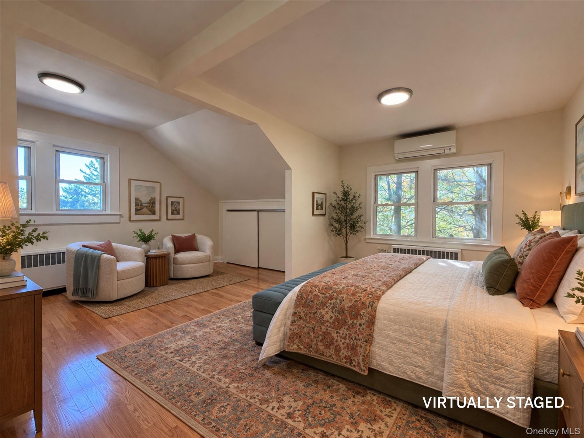 VIRTUALLY STAGED Primary bedroom