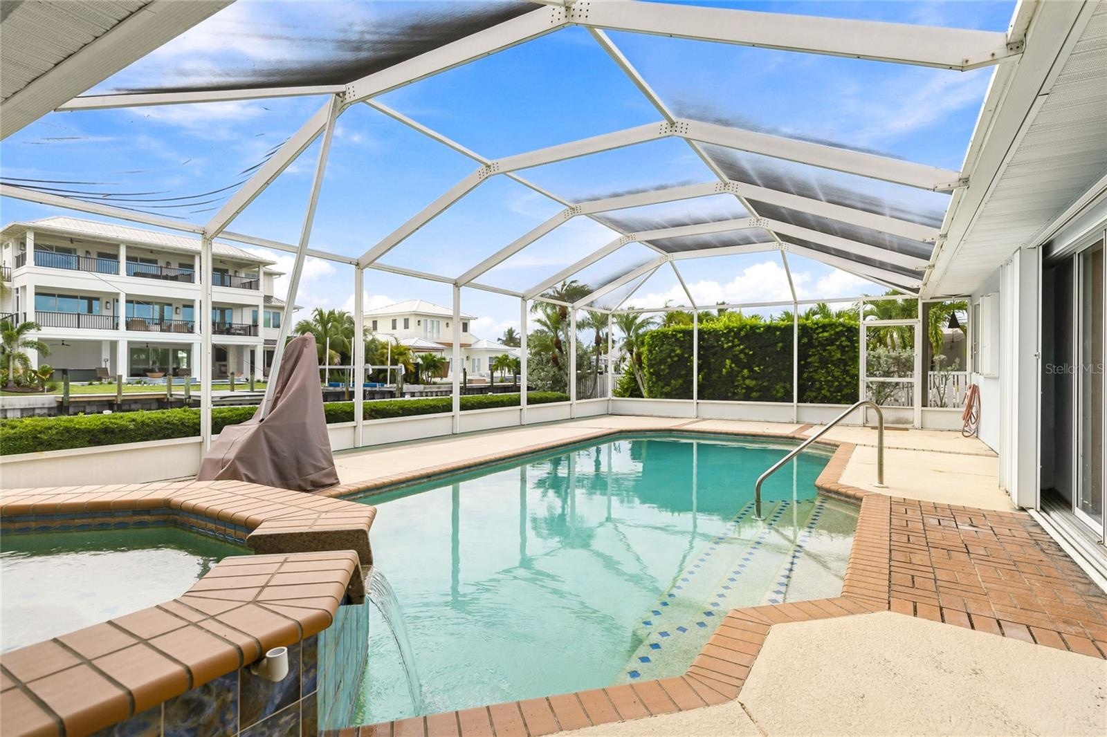 Screened pool and spa area
