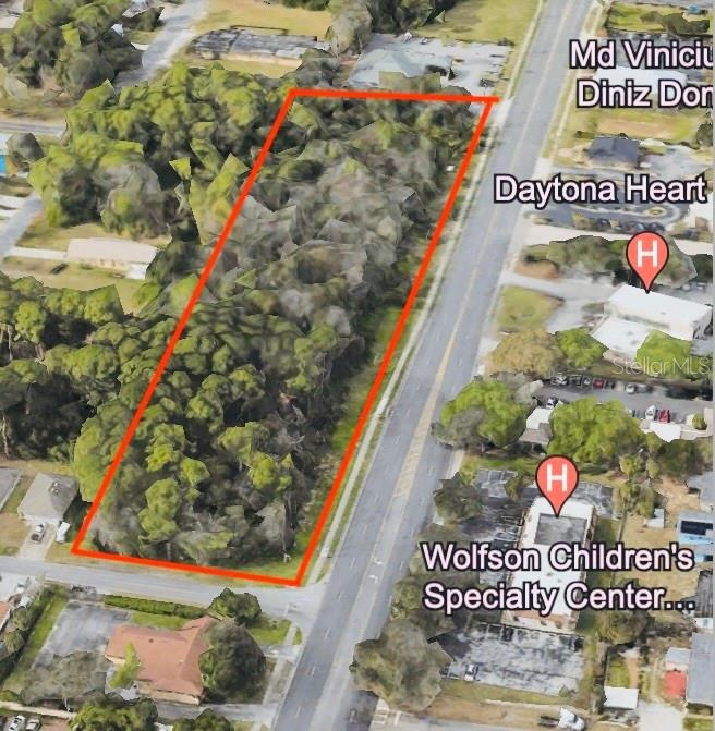 AERIAL OUTLINE OF 3.12 ACRE SITE