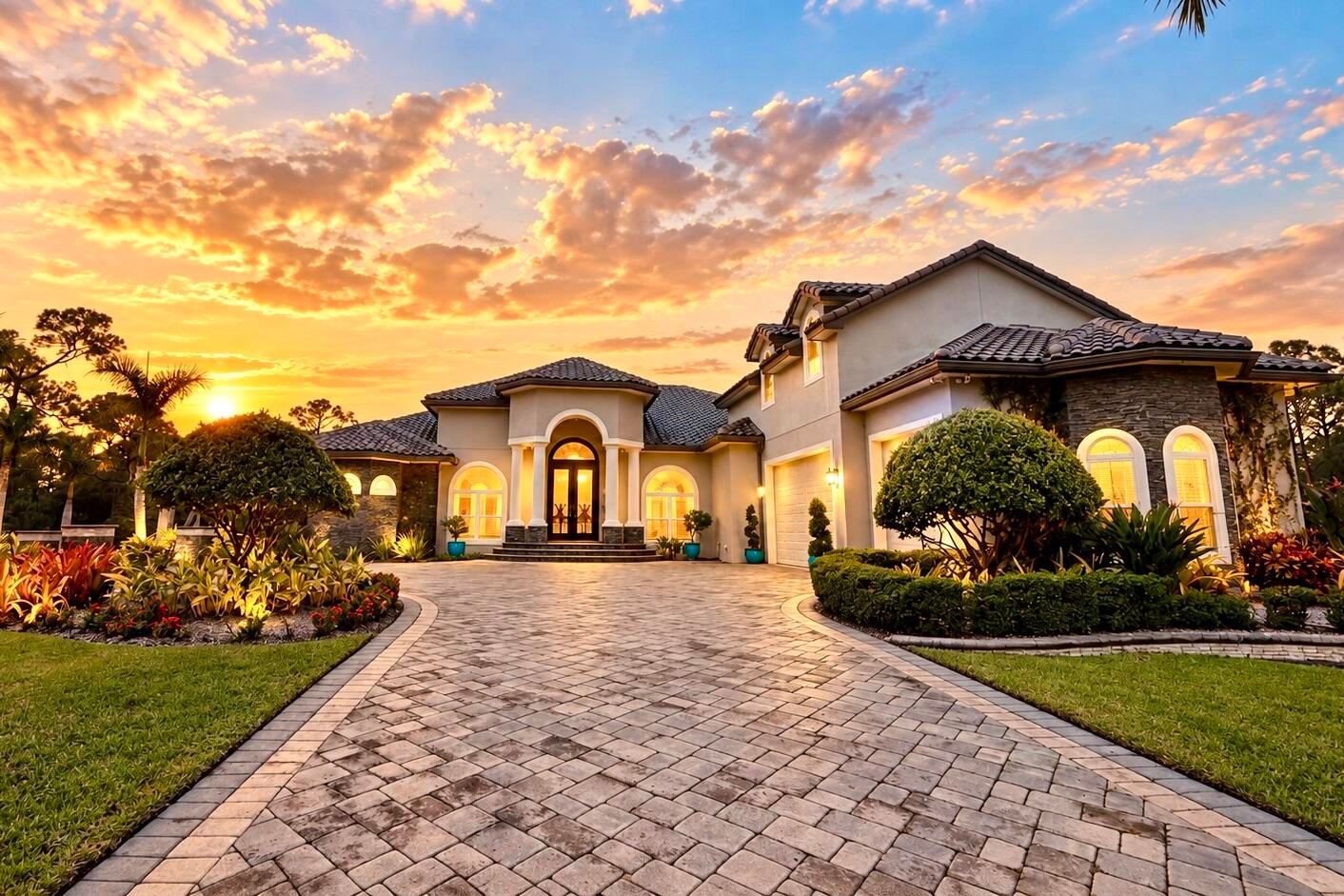 Front of Custom Home 4Bed 4Bath plus Loft with a 3Car Garage