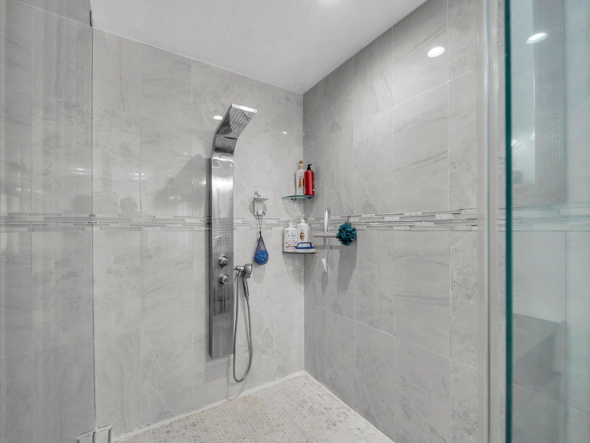large shower space