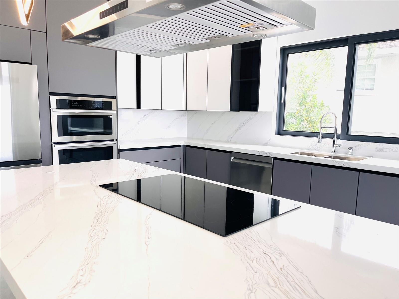 KITCHEN ISLAND WITH UPDRAFT EXHAUST