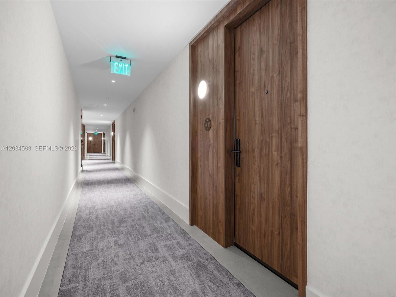 Elegant residential corridor and private entry