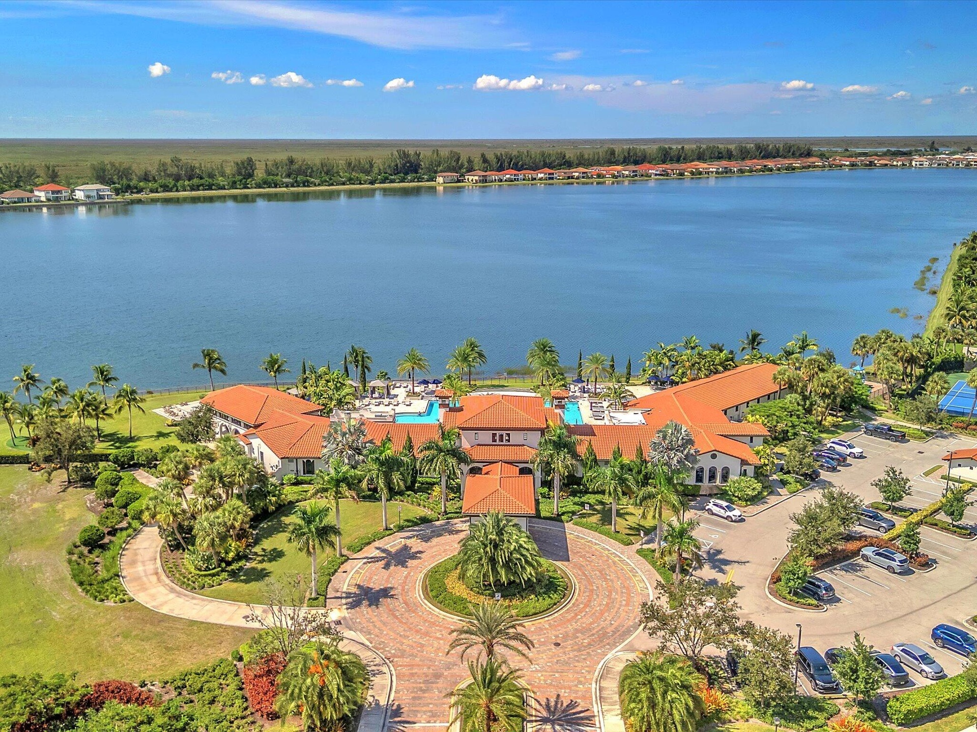 club house aerial shot