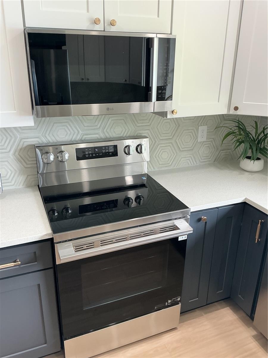Brand new stainless appliances