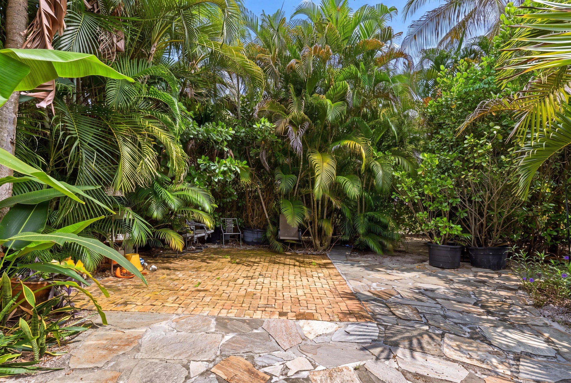 Side yard areas.