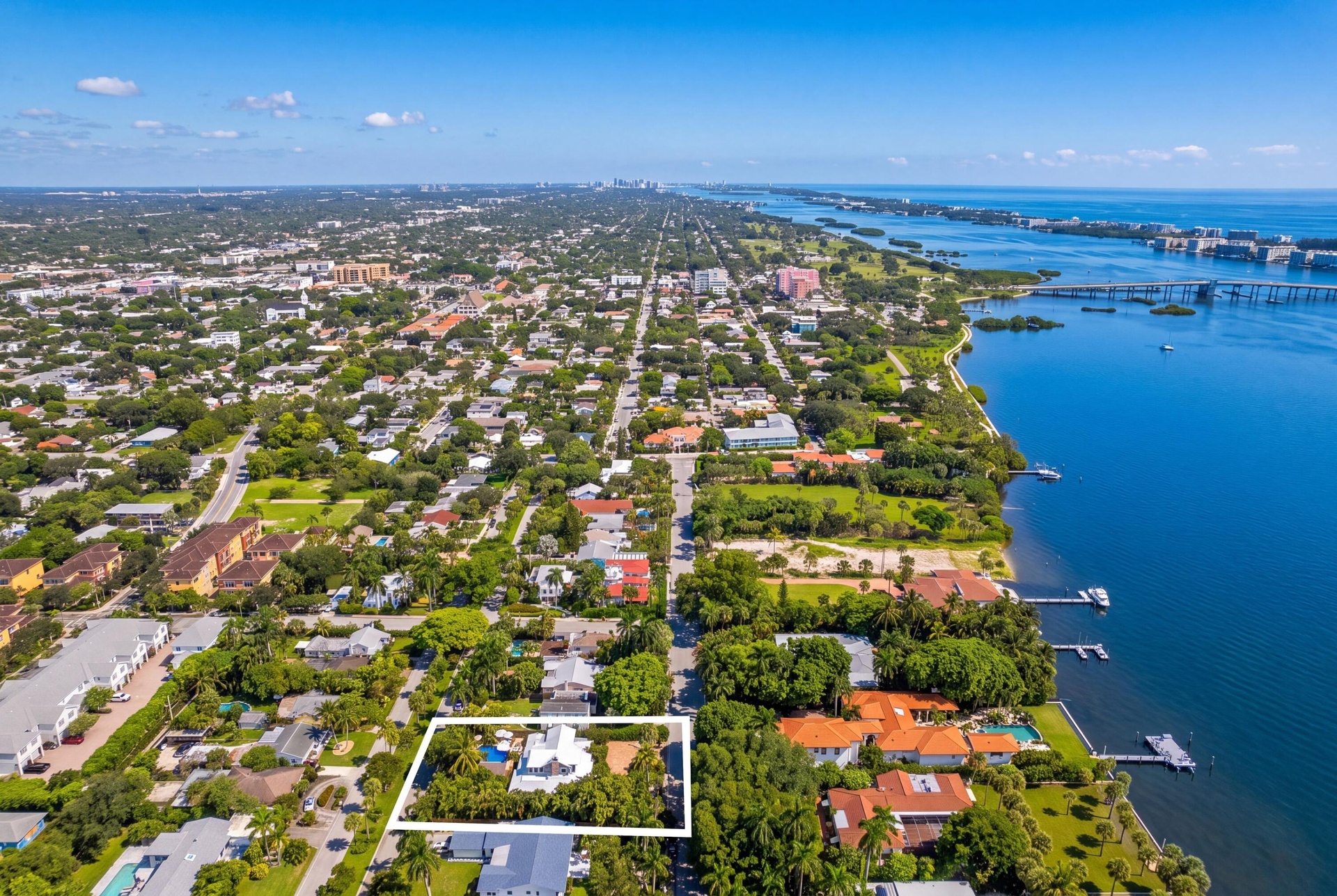 Aerial view of the location.