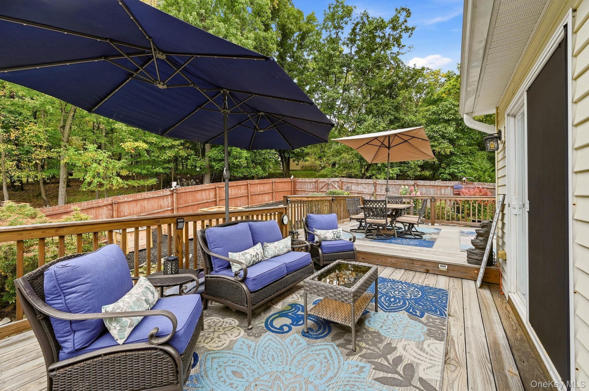 The property offers a welcome sense of space beyond the home's interior.