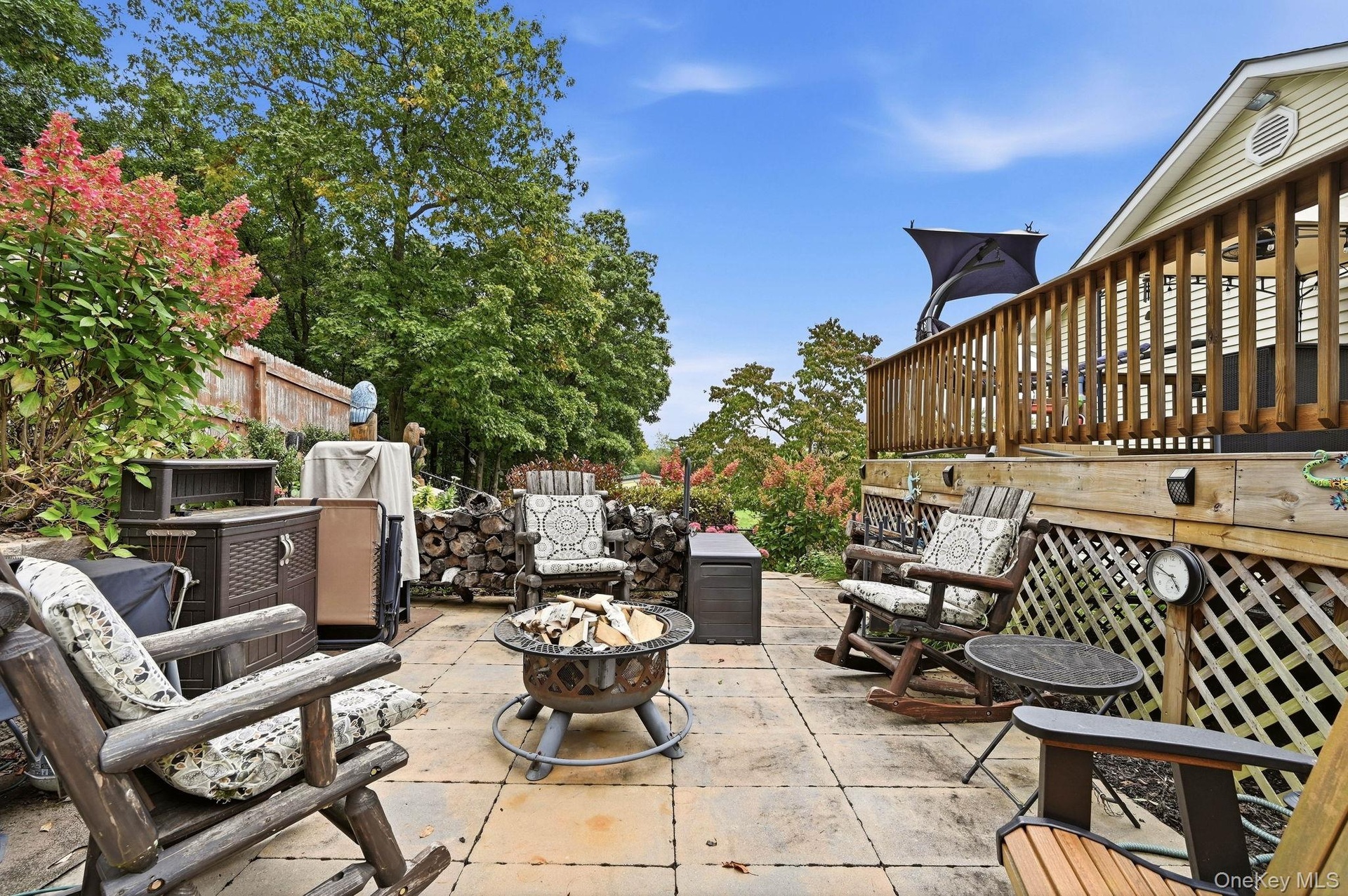 The rear of the home opens to an inviting outdoor setting with room to enjoy the property.