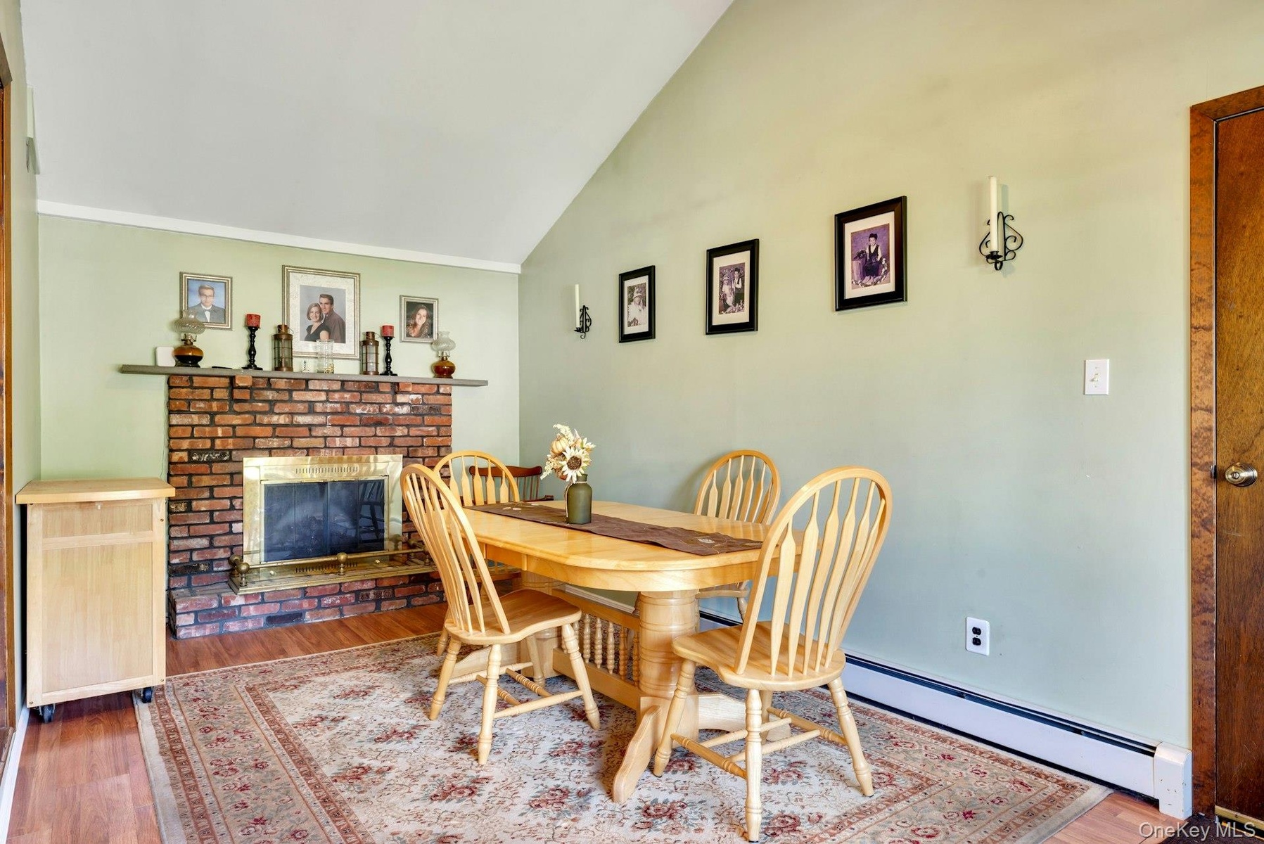 View of Dining Rroom with Fireplace