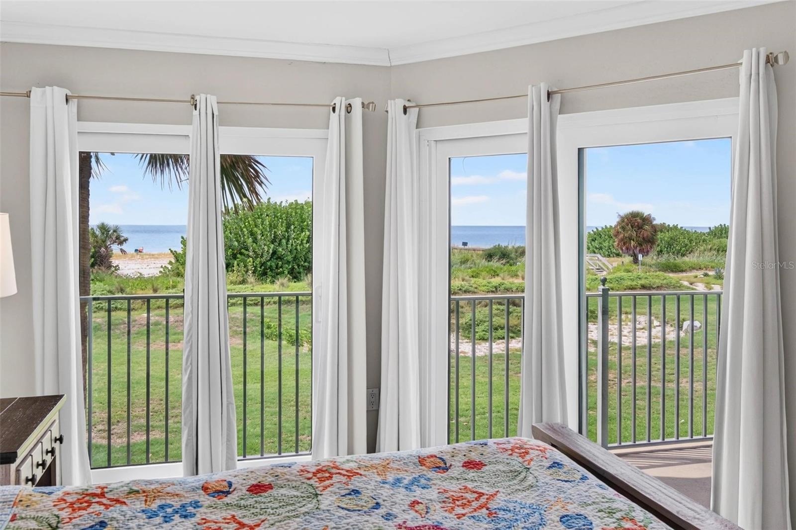 Master bedroom with a view