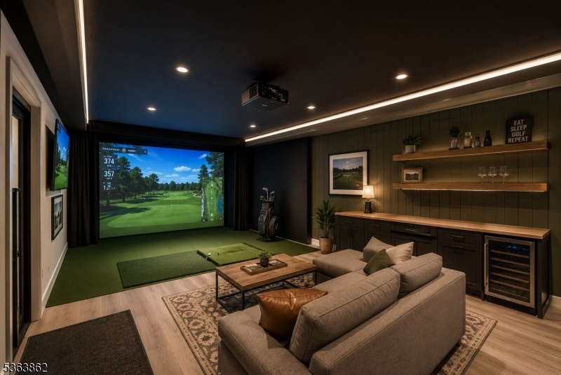 Virtually staged basement