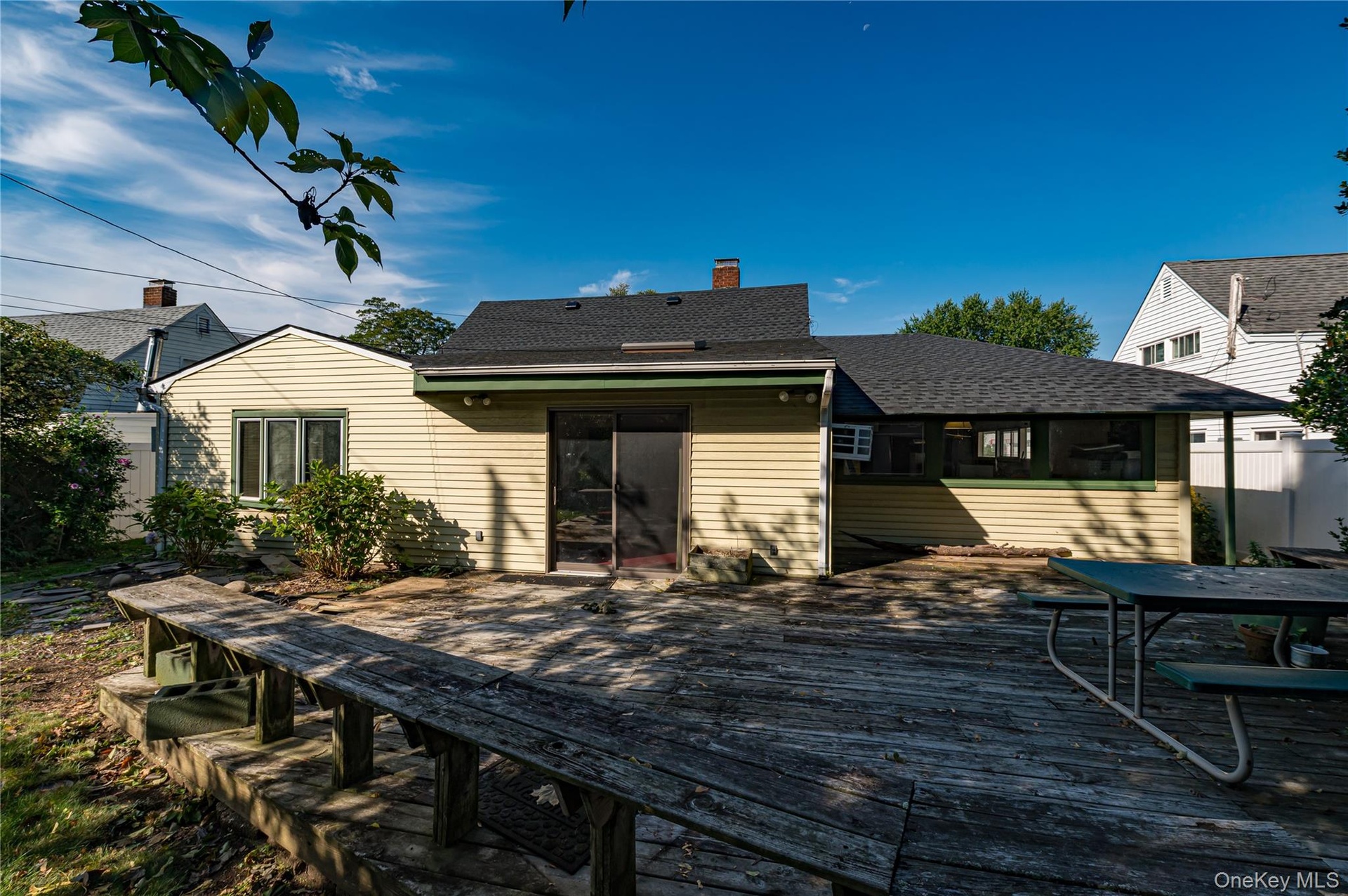 Backyard with deck