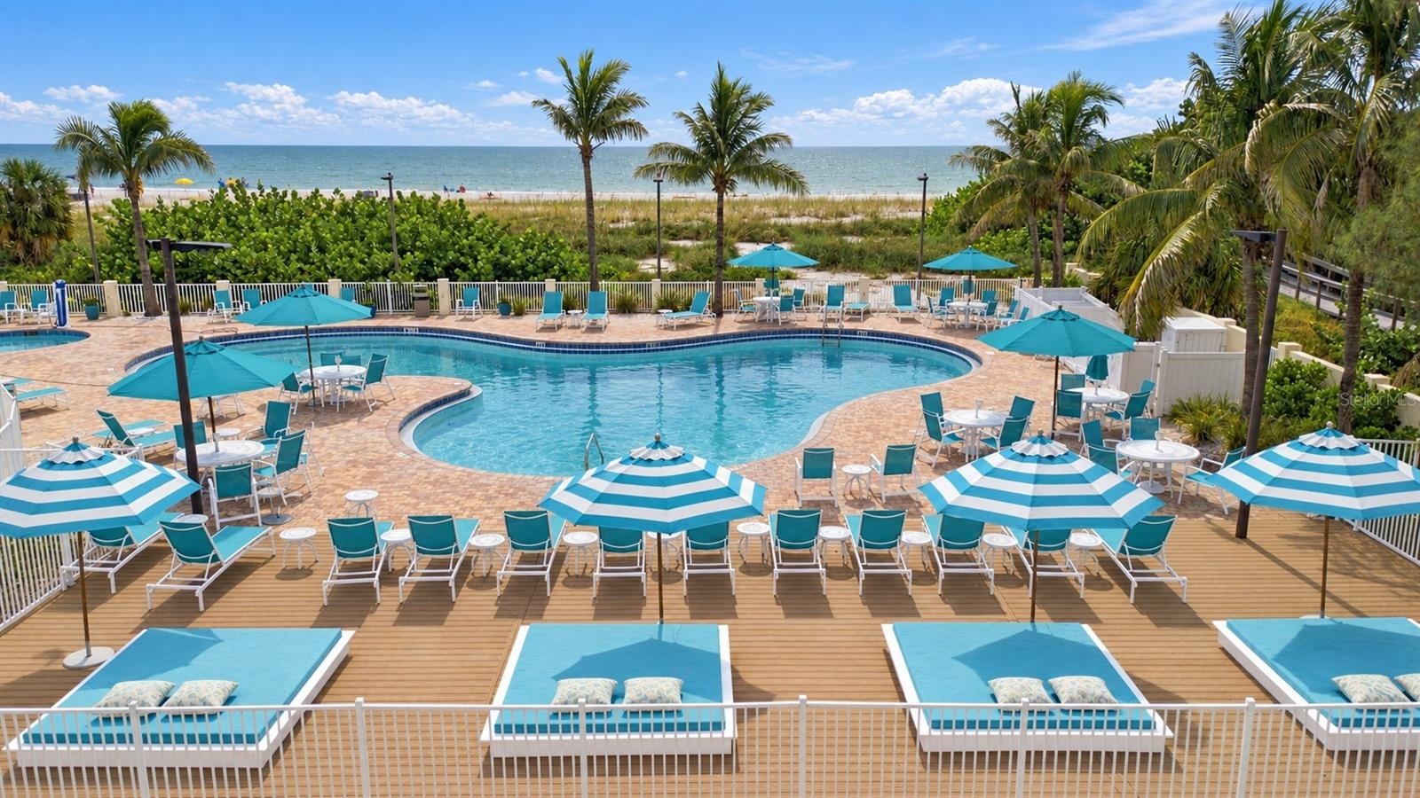Beautiful Newly Resurfaced Beachfront Pool, Perfect for Owners and Guests Alike