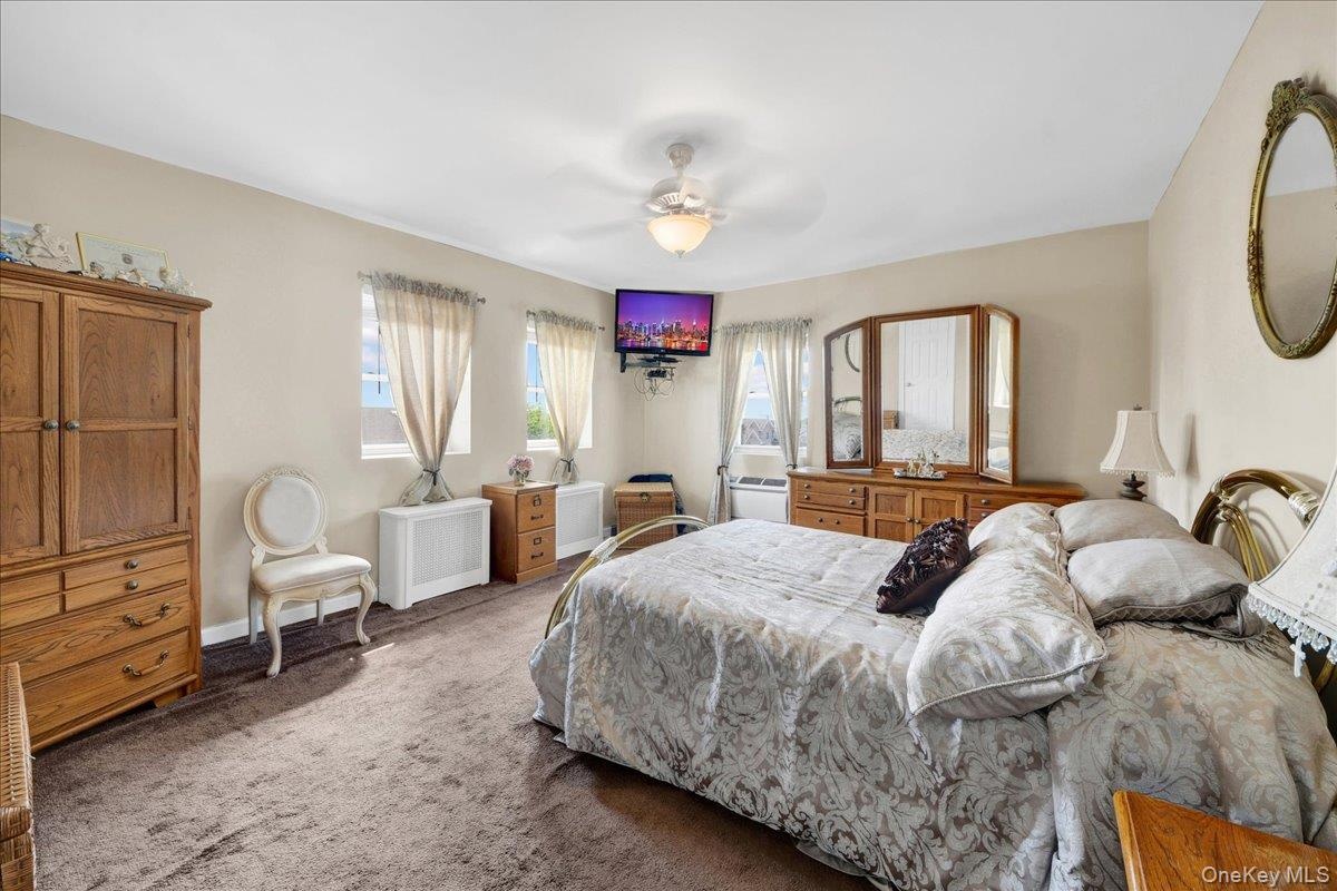 Primary bedroom with views on the Long Island Sound