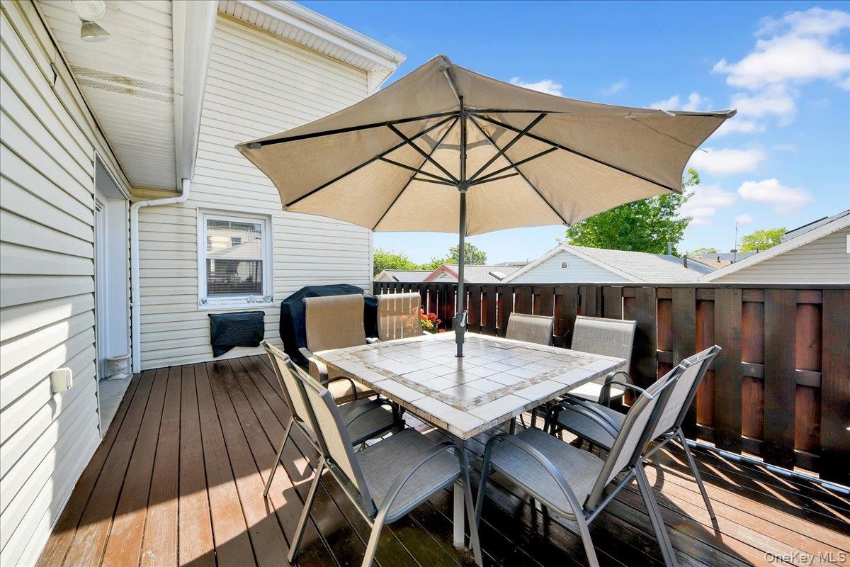Outside deck