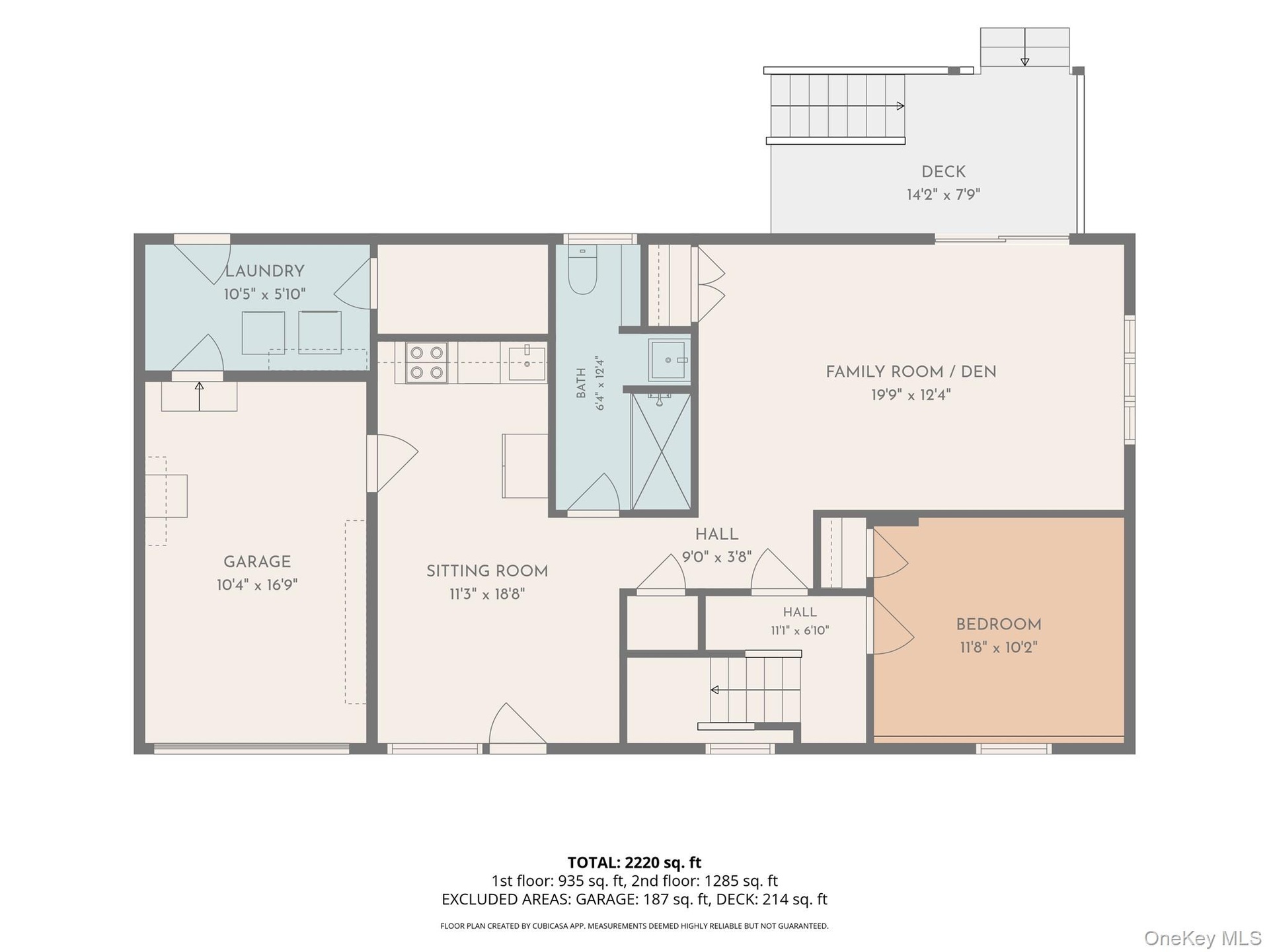 1st Floor Plan via CubiCasa