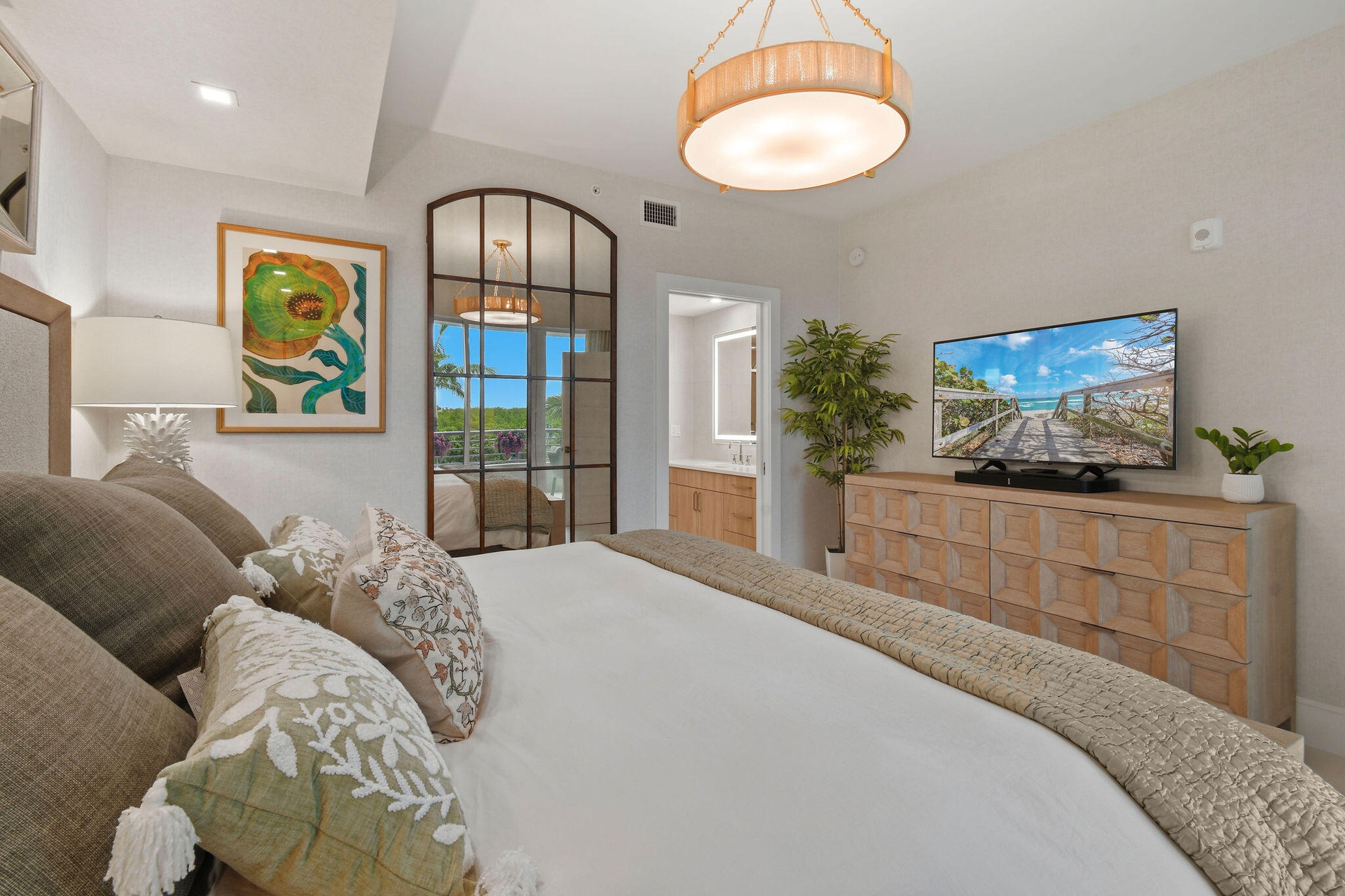 1st Master Bedroom with entrance to balcony