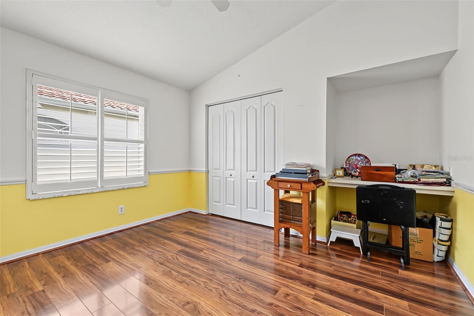Second bedroom with built-in desk
