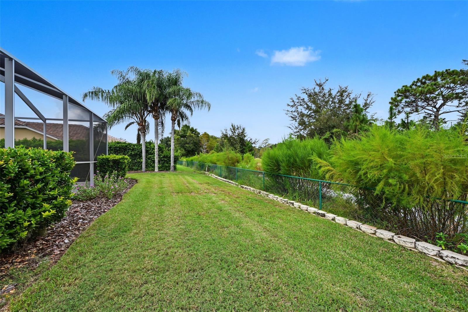 Private conservation views in back yard