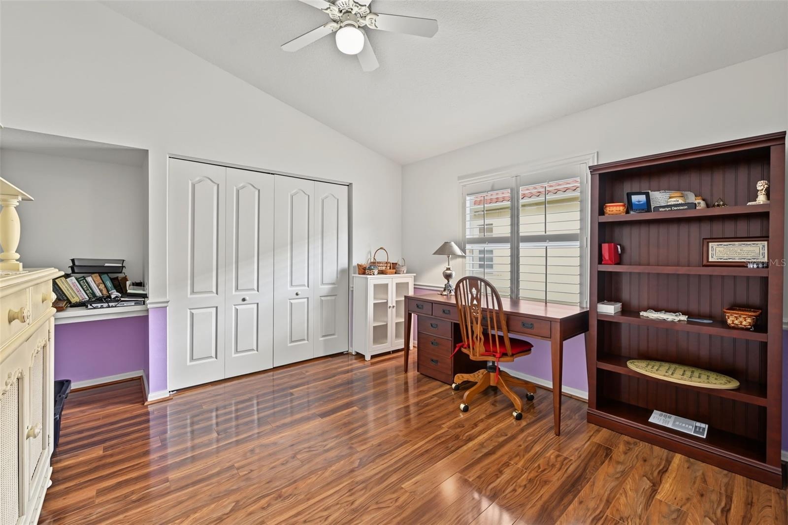 Third bedroom with built-in desk