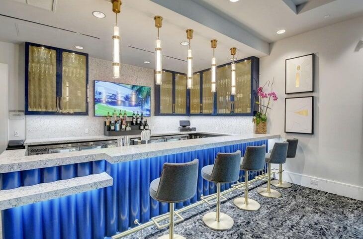 Stylish clubhouse bar and lounge designed for social gatherings and casual entertaining.