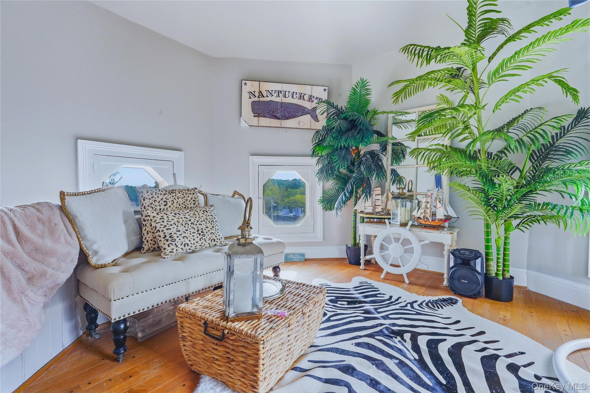 Hardwood flooring and light wall finishes