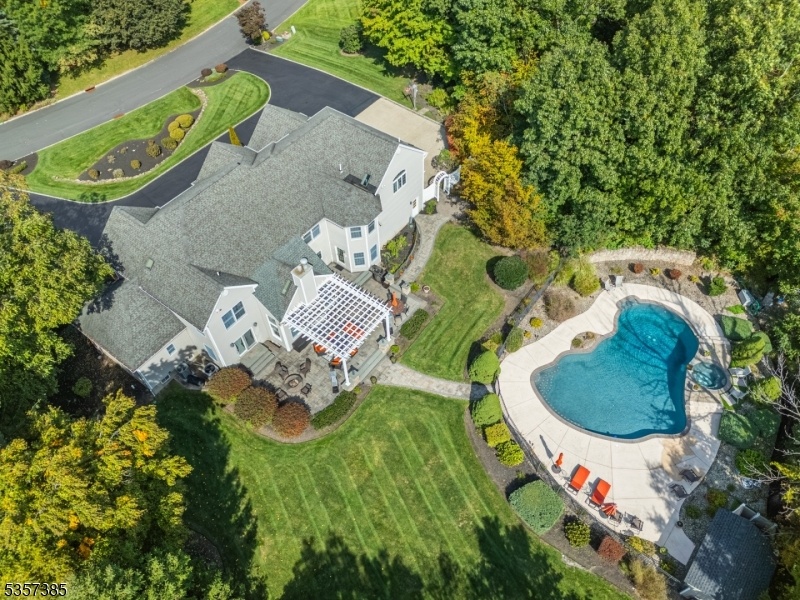 Aerial with House and Pool