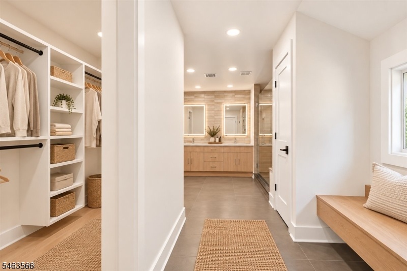 Primary closet & bath